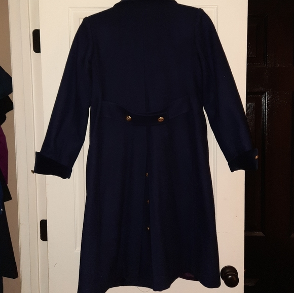 Rothschild Navy Girls Long Coat size 12 - Picture 3 of 12